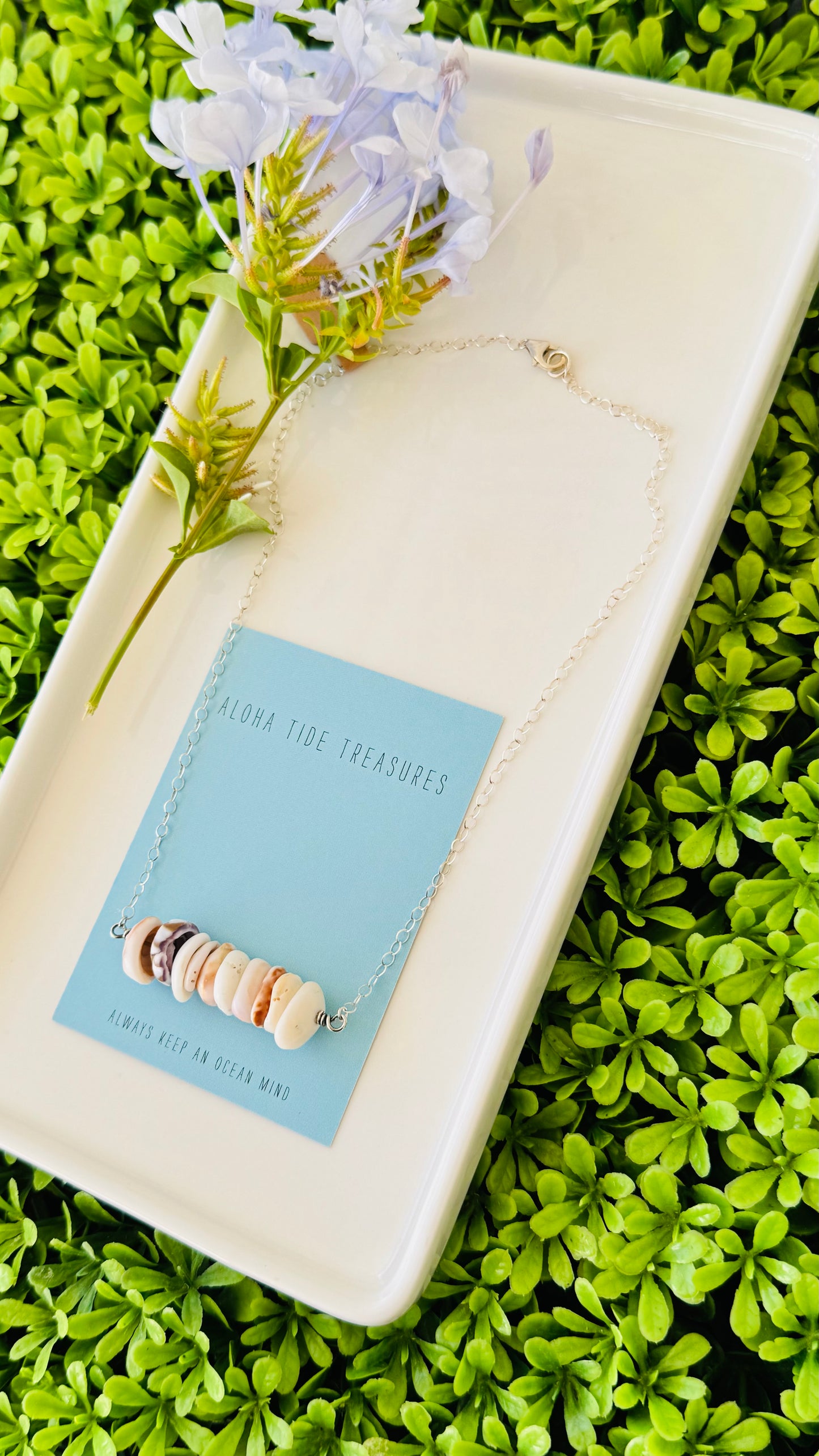Sterling Silver Puka Sand-Bar Necklace 16”
