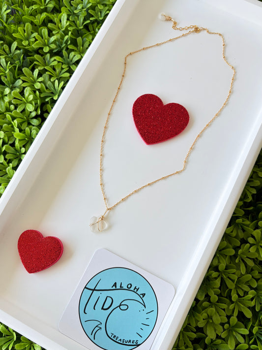 Heart Seaglass Necklace