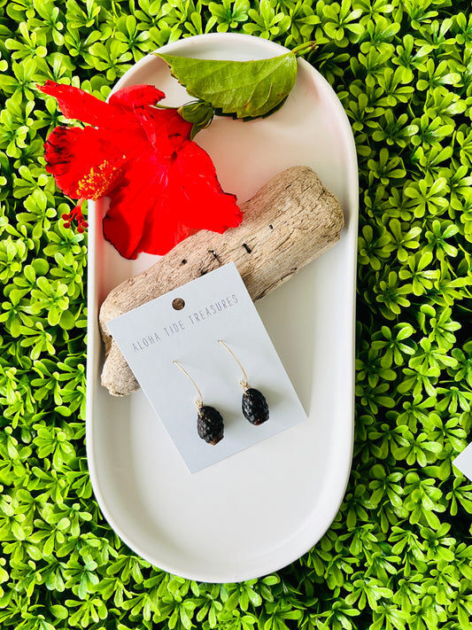 14K GF Black Grape Drupe Earrings