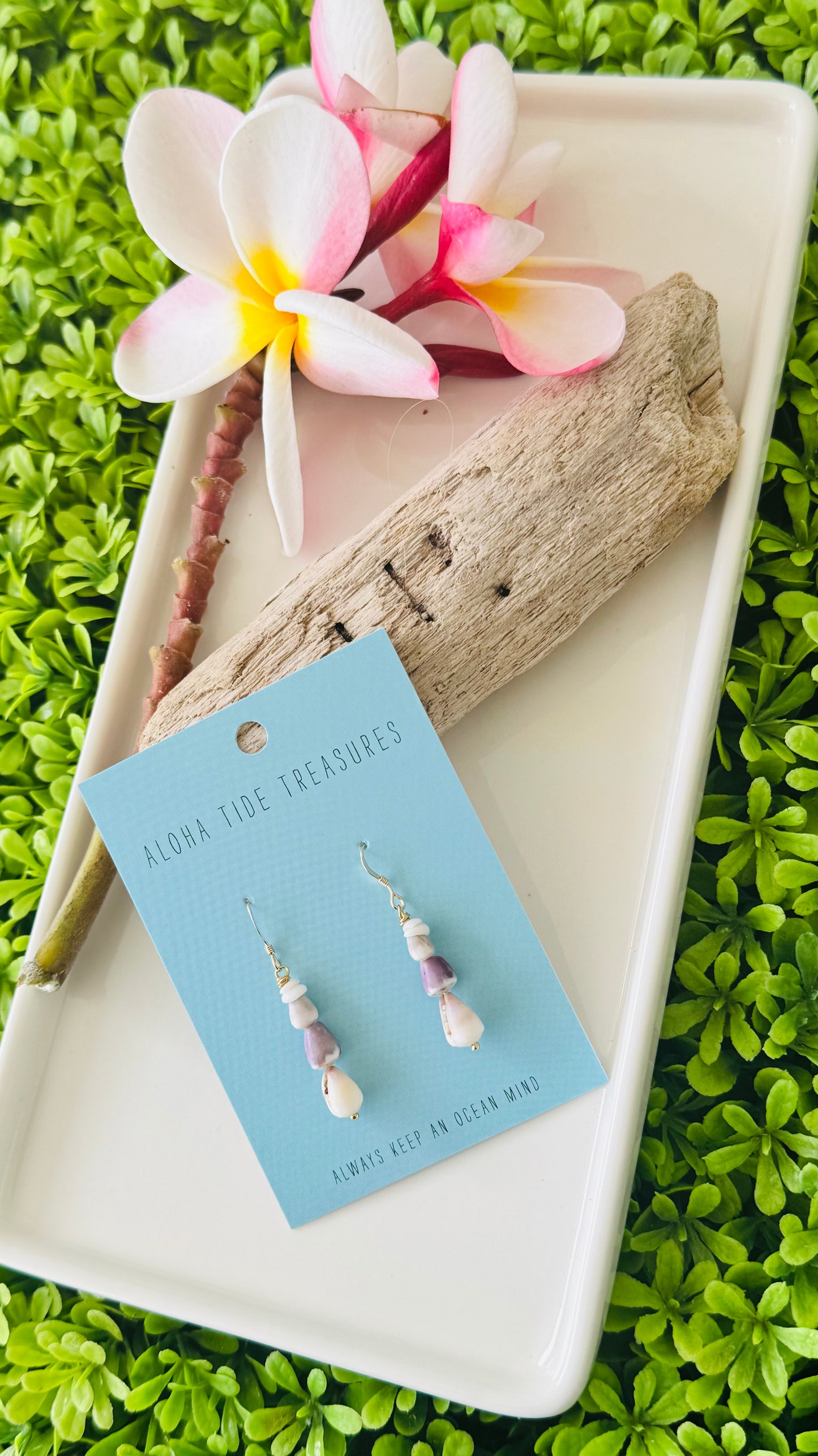 14K GF Puka/Cone Dangle Earrings