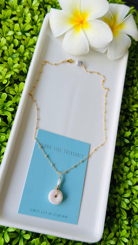 14K GF Puka Necklace 16”