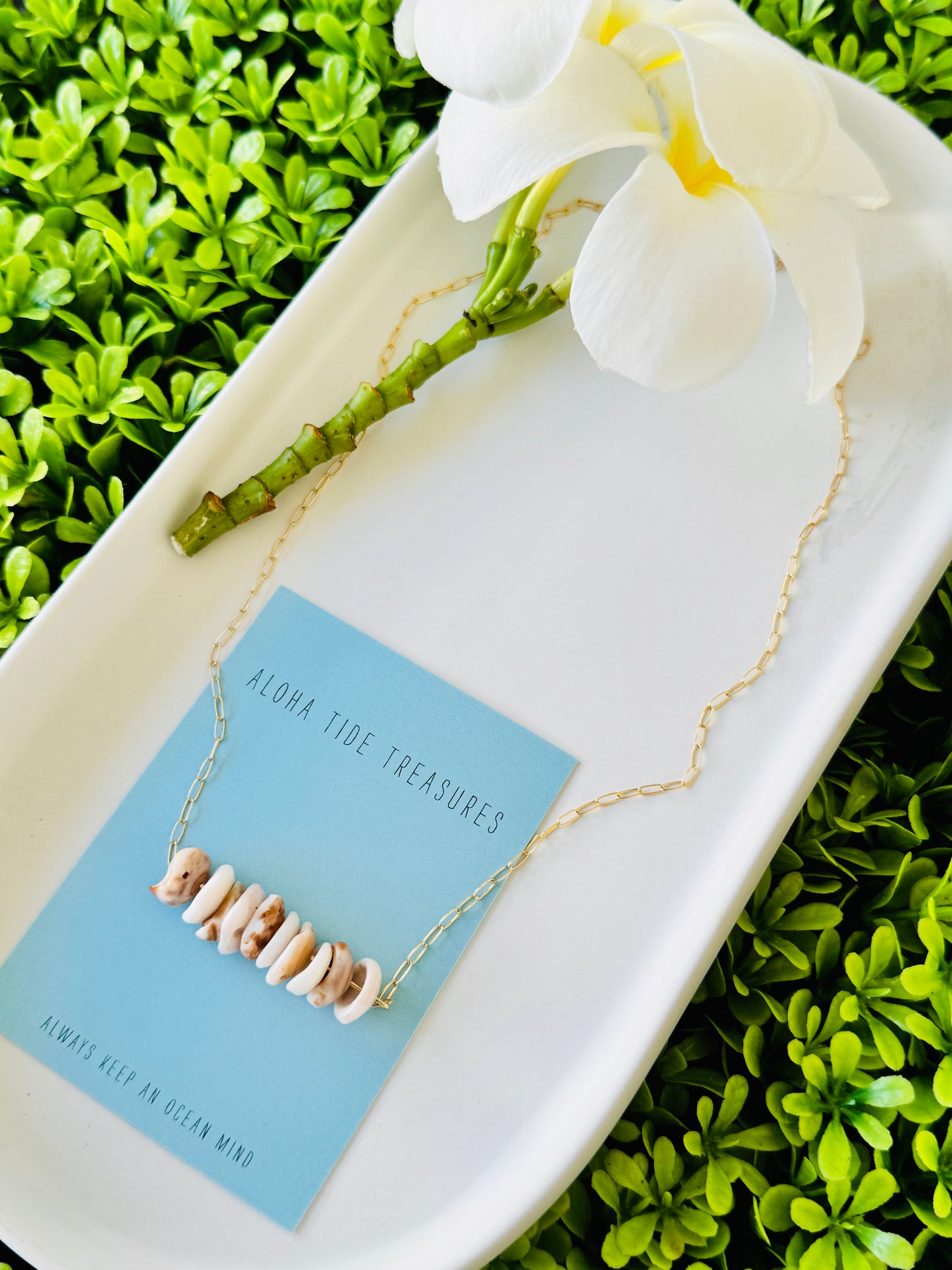 14K GF Puka Sand-Bar Necklace 18”