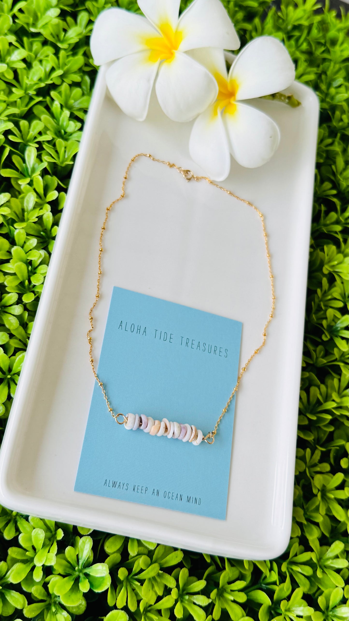 14K GF Dainty Puka Sand-Bar Necklace 16” - Bailey
