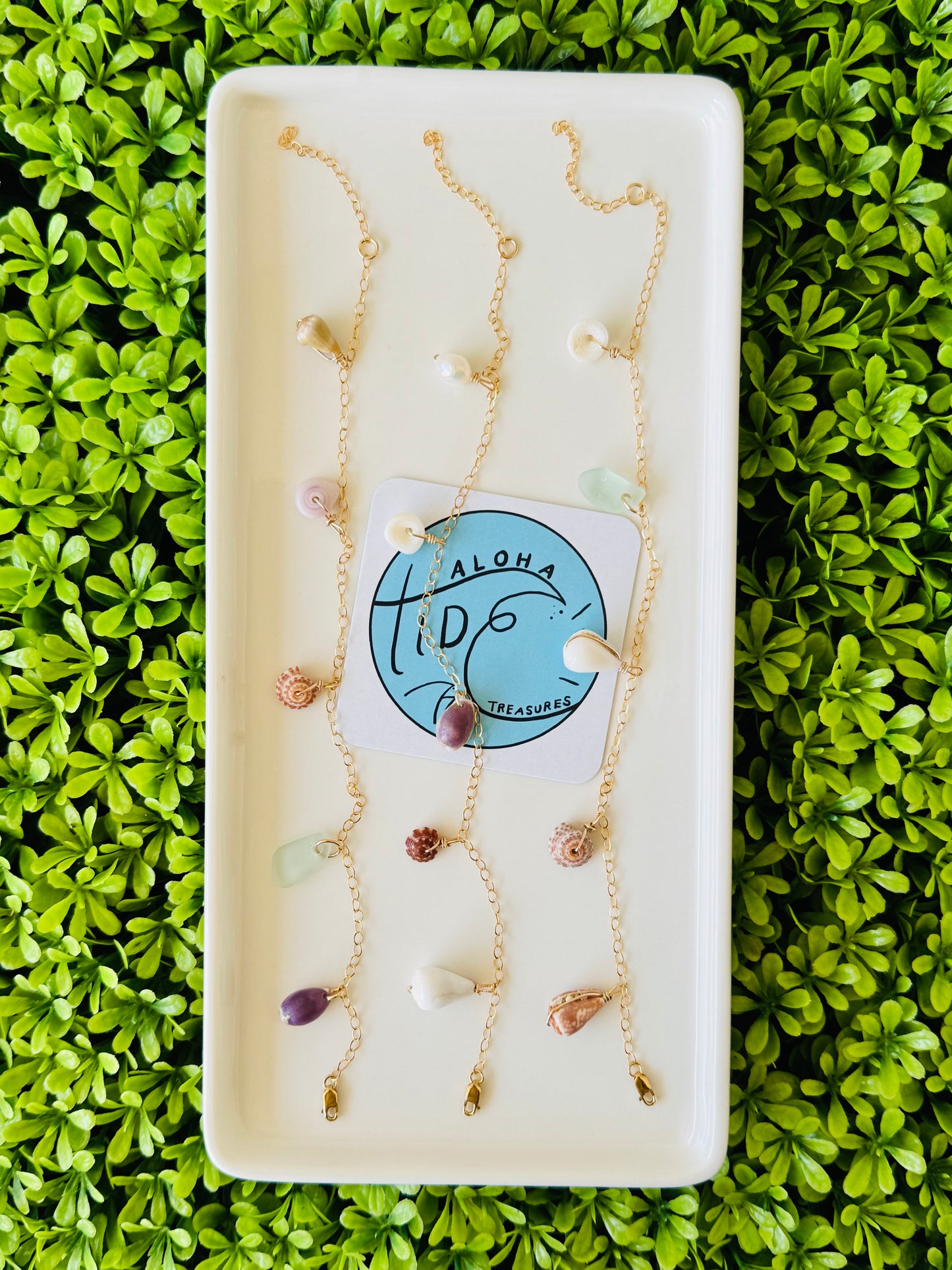 14K GF Hawaiian Shell Anklet 8.5”