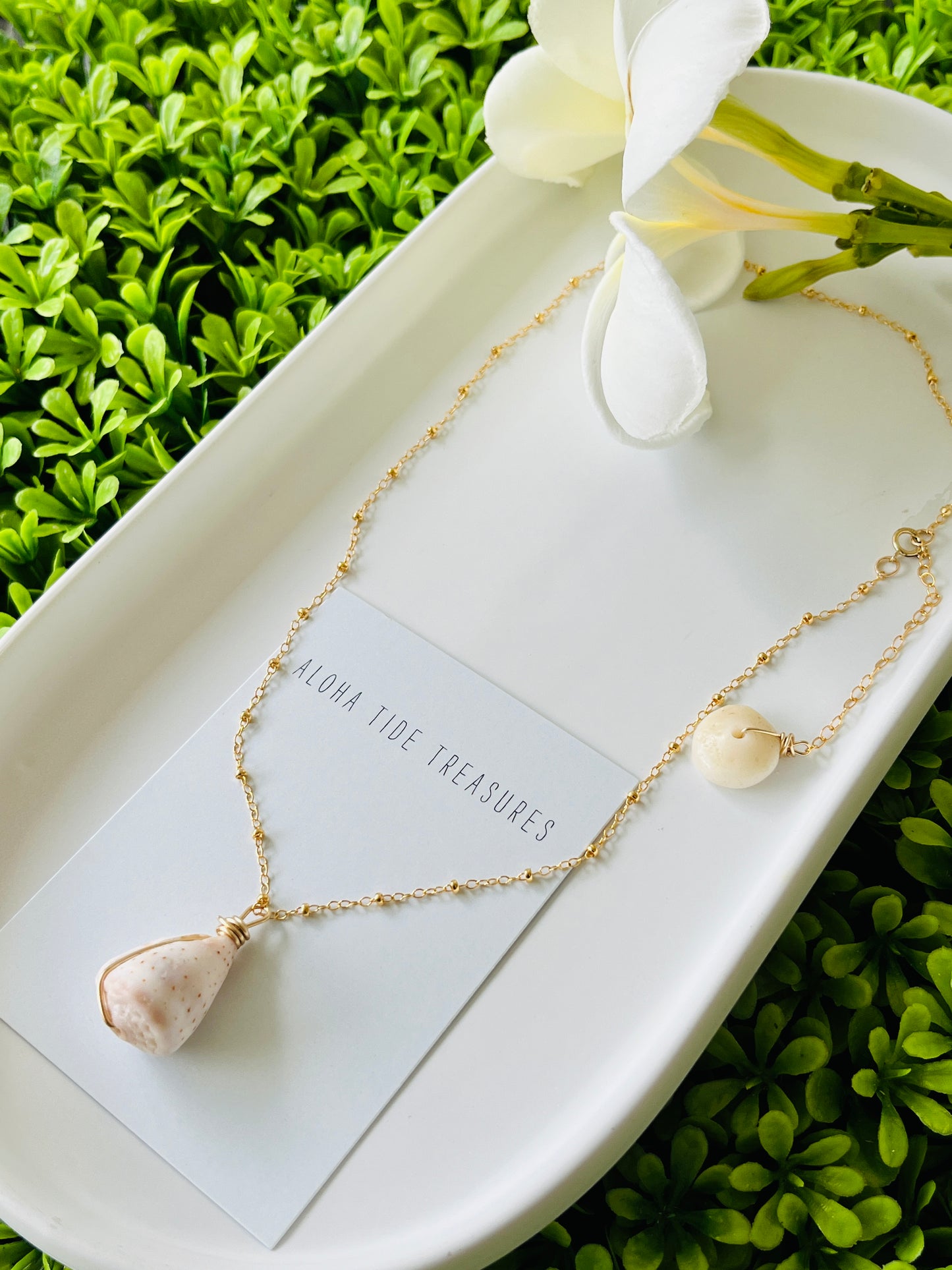 14K GF Abbreviated Cone Shell Necklace 16”