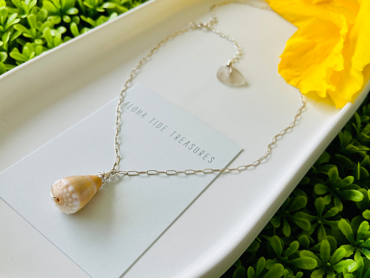 Sterling Silver Cone Shell Necklace 18”