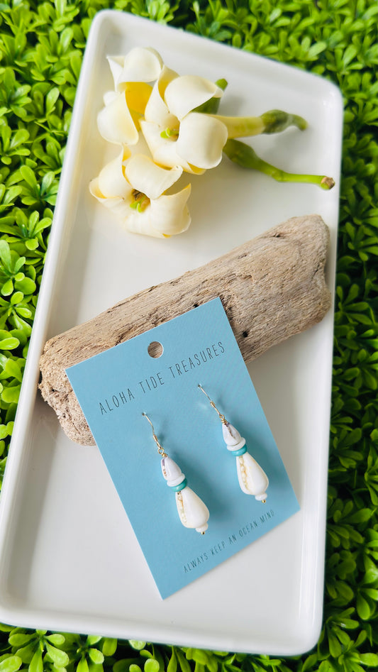 14K GF Stacked Cone Shell Earrings
