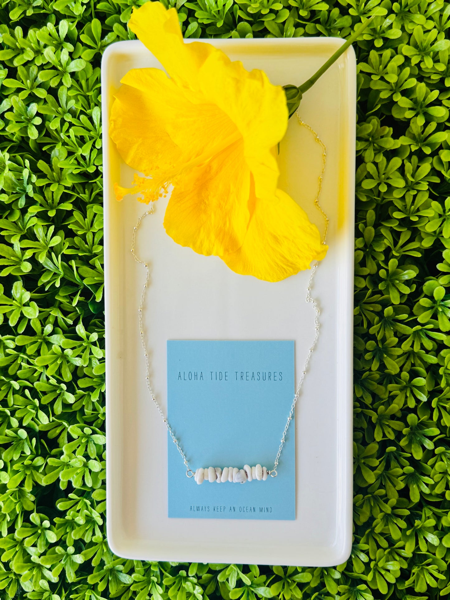 Sterling Silver Dainty Puka Sand-Bar Necklace 20” - Karla