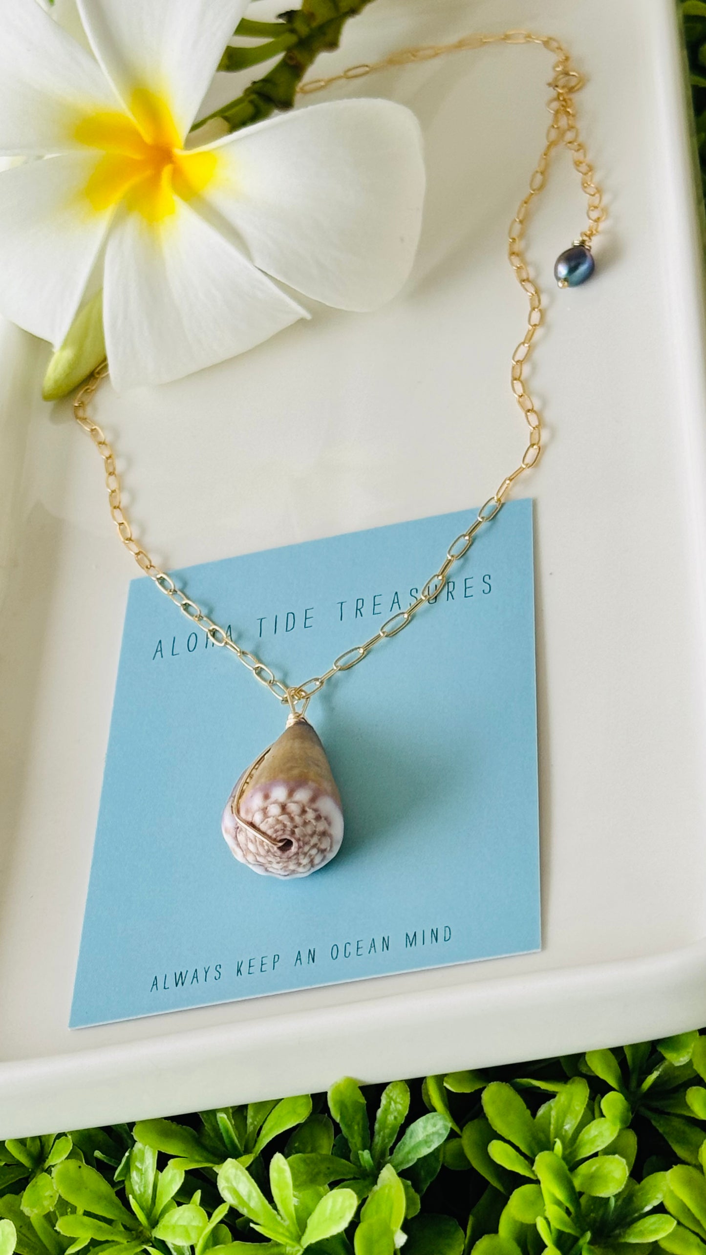 14K GF Cone Shell Necklace 16”