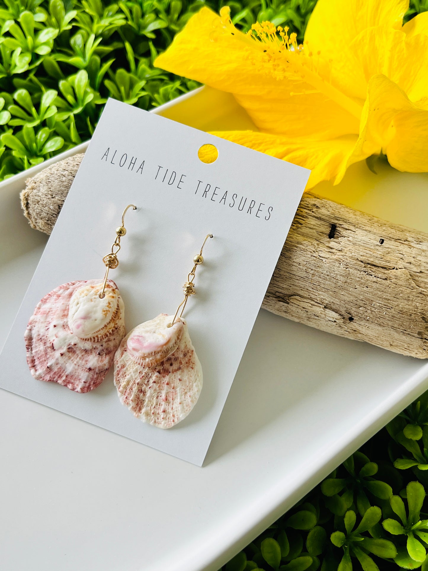 14K GF Pink Shell Earrings