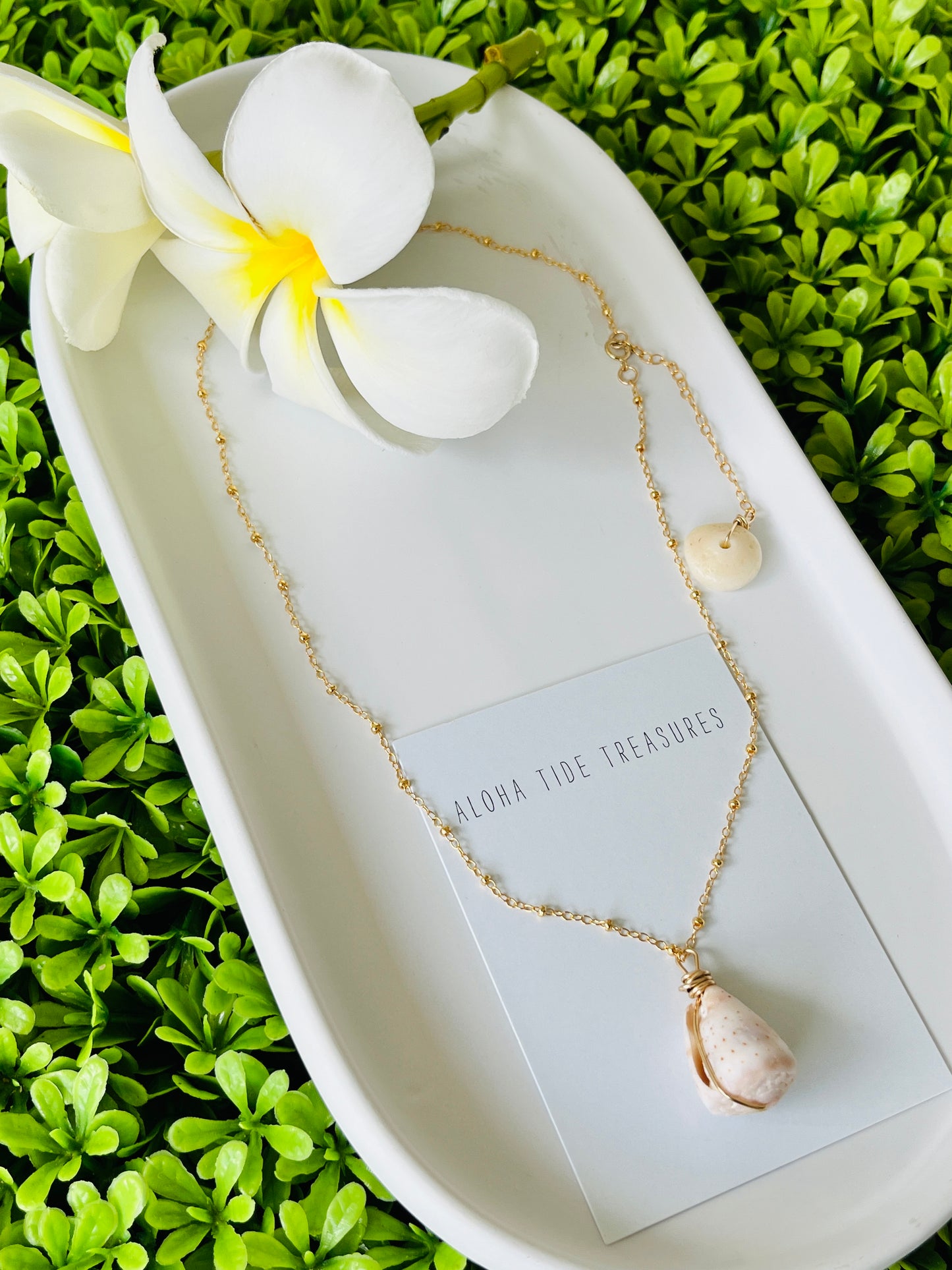 14K GF Abbreviated Cone Shell Necklace 16”