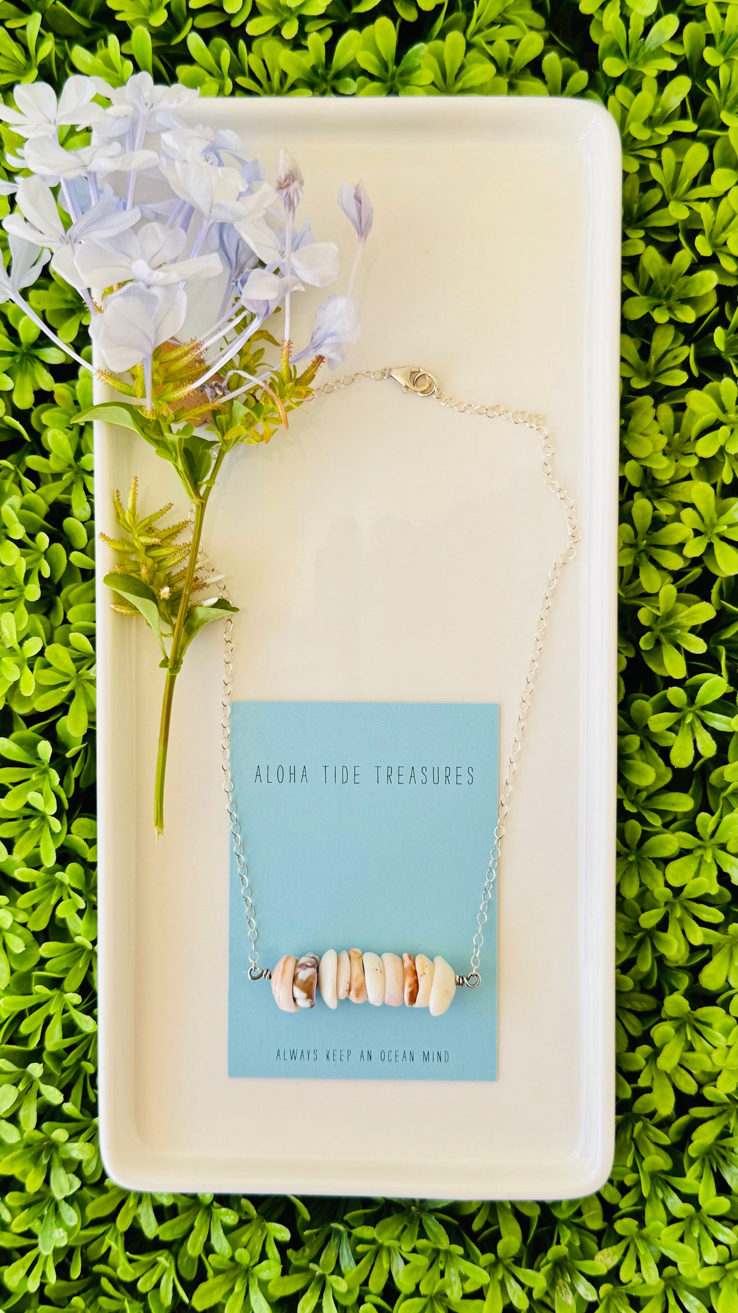 Sterling Silver Puka Sand-Bar Necklace 16”