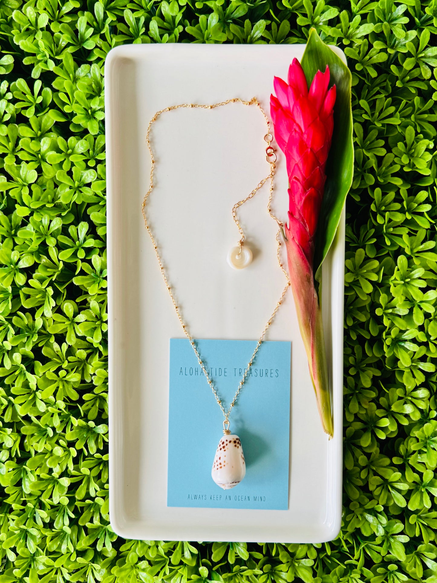 14K GF Flea Cone Shell Necklace 16”
