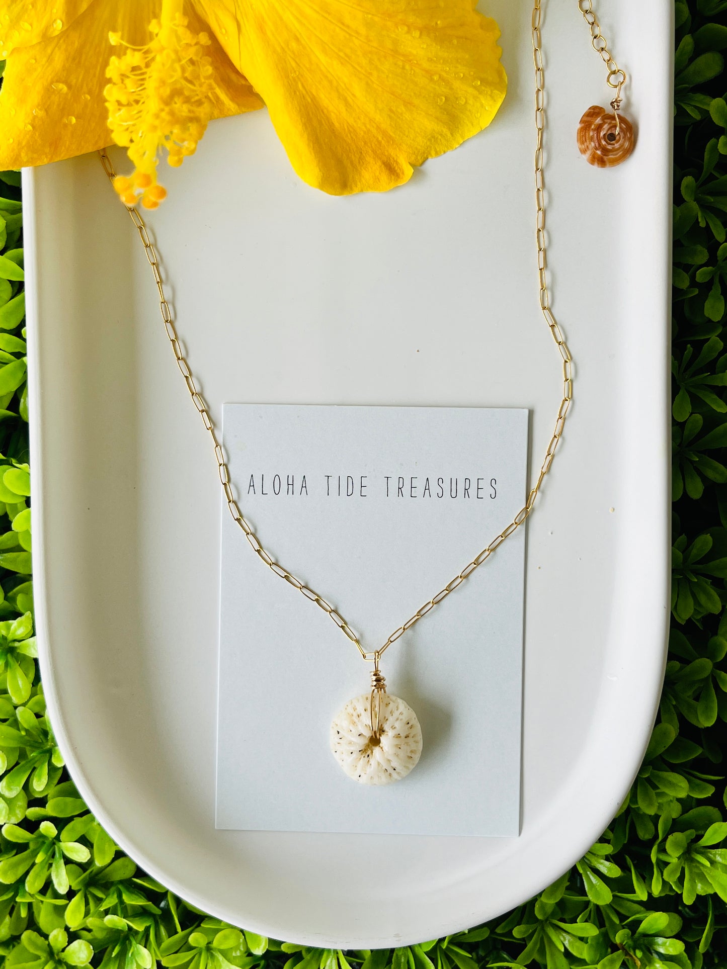 14K GF Mushroom Coral Necklace 16”