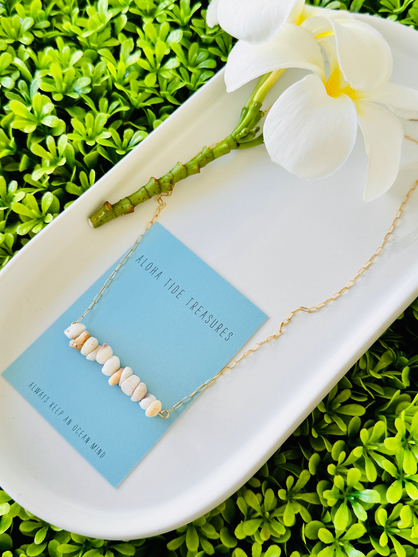 14K GF Dainty Puka Sand-Bar Necklace 18”