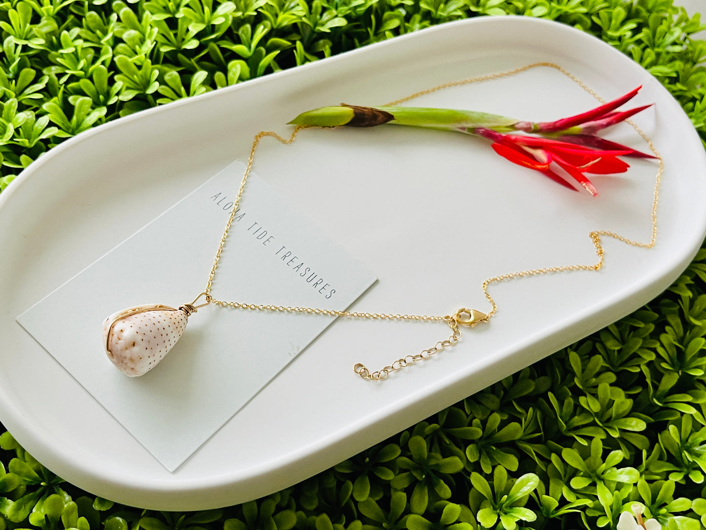 14K GF Abbreviated Cone Shell Necklace 20”