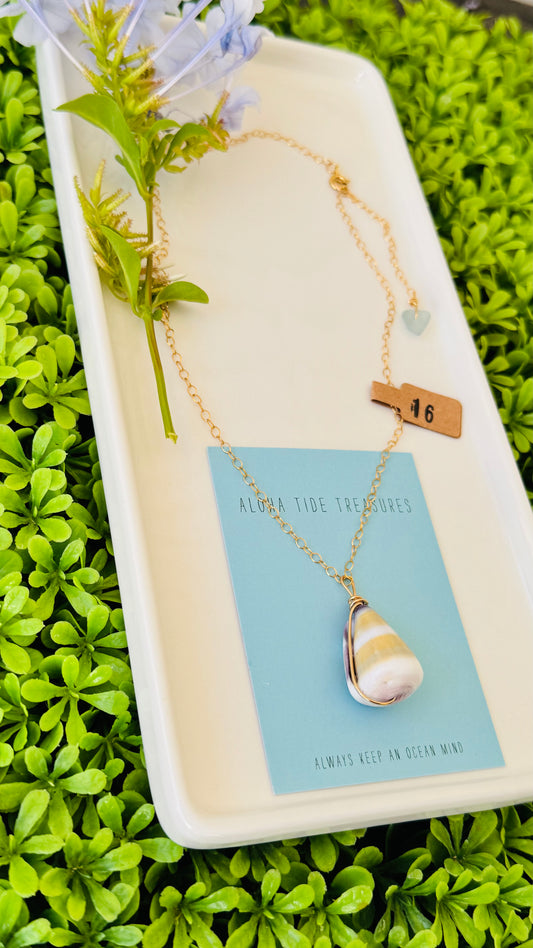 14K GF Cone Shell Necklace 16”