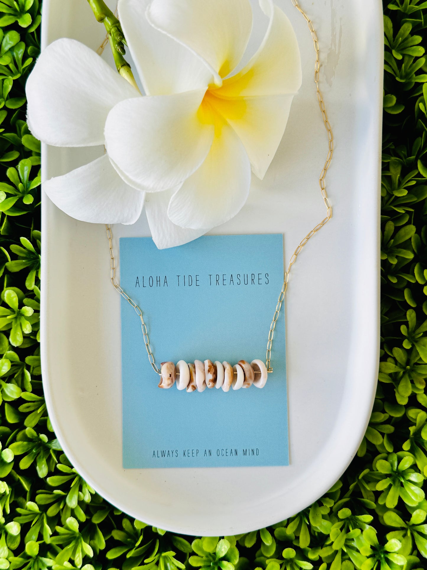 14K GF Puka Sand-Bar Necklace 18”