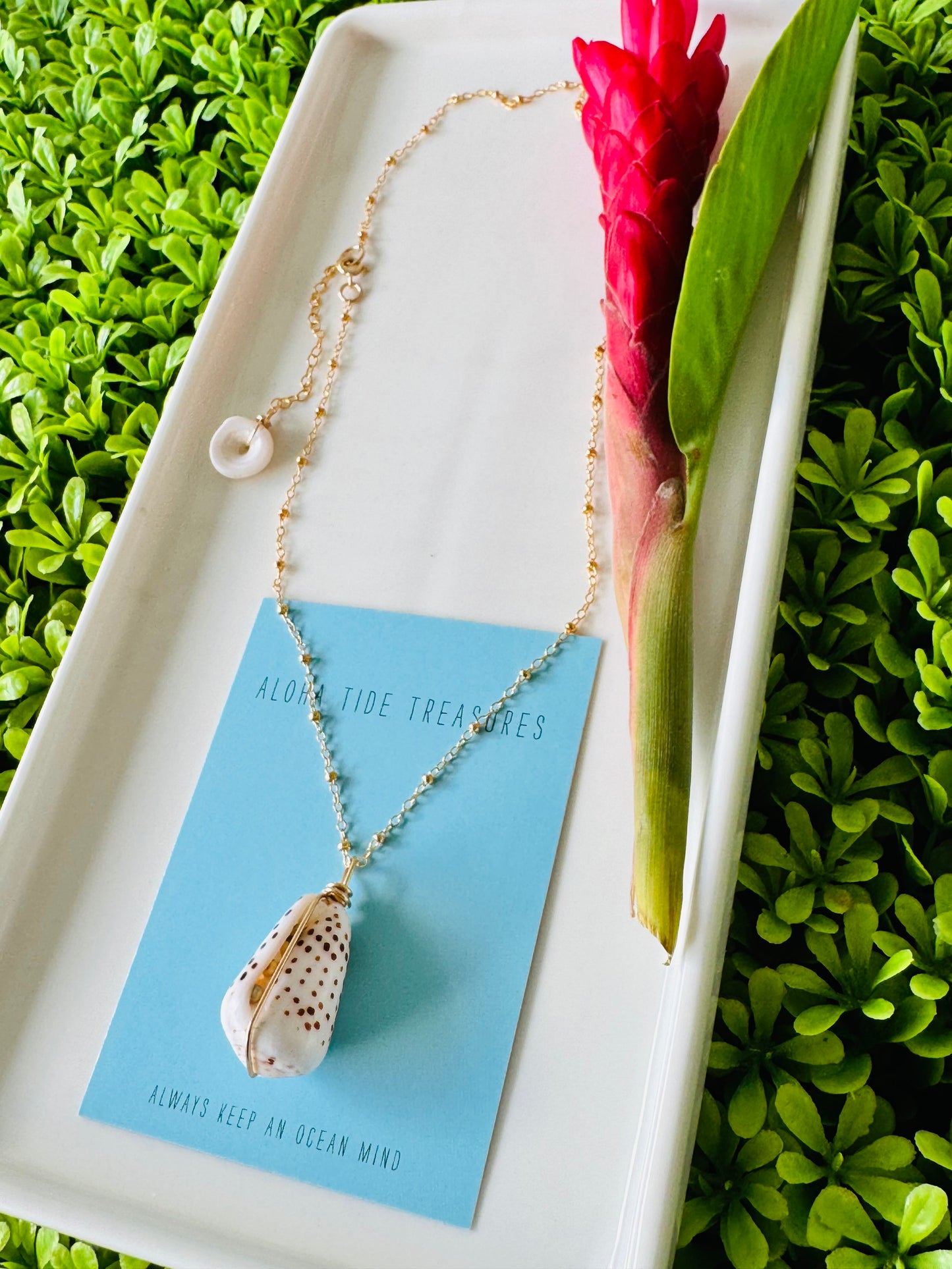 14K GF Flea Cone Shell Necklace 16”