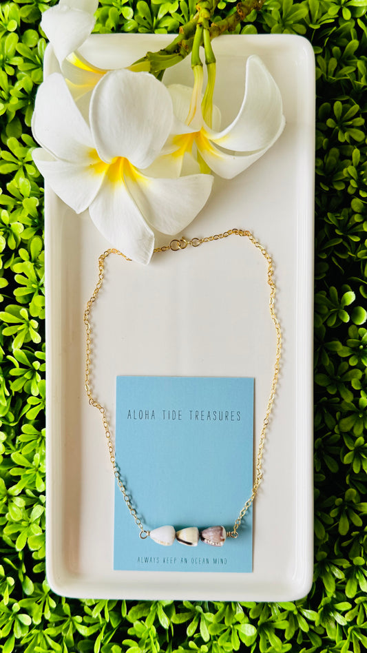 14K GF Cone Sand-Bar Necklace 16”