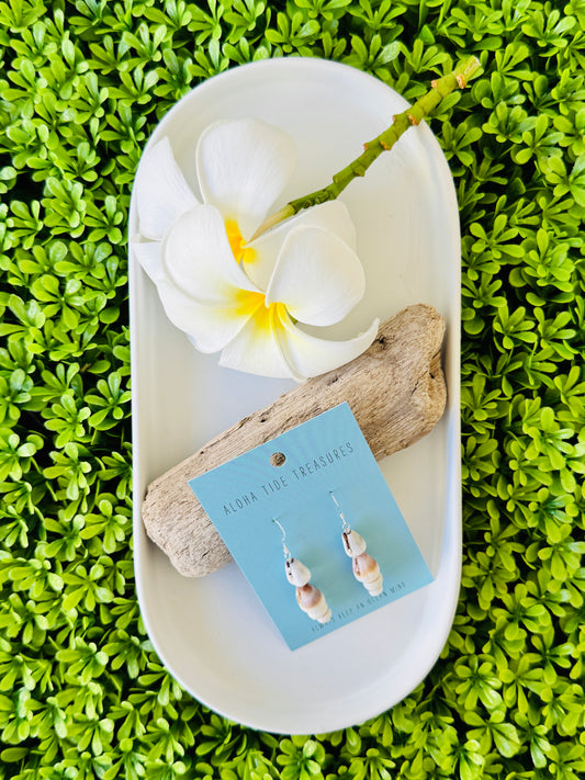 Sterling Silver Stacked Cone Shell Earrings