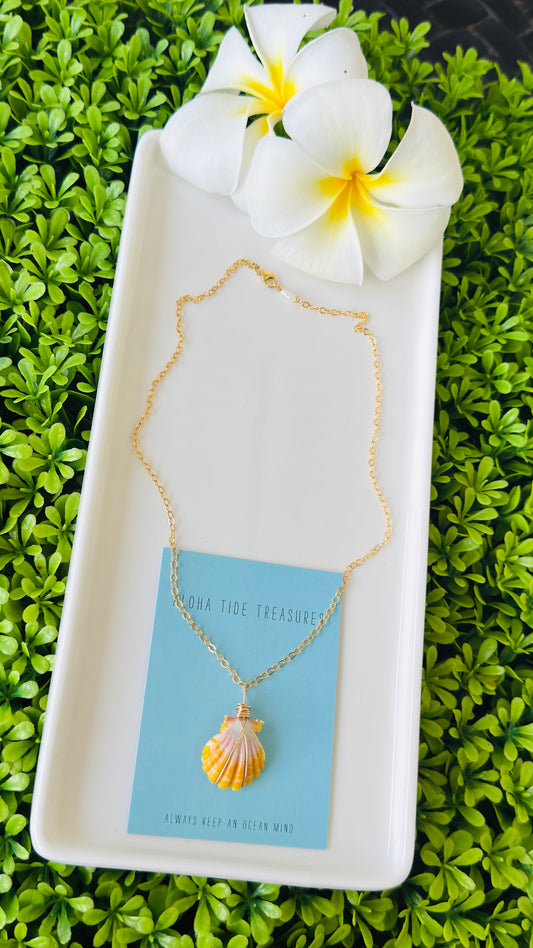 14K GF Sunrise Shell Necklace 16” - Danielle