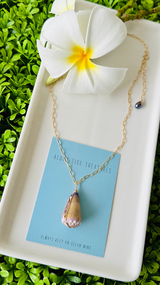 14K GF Cone Shell Necklace 16”