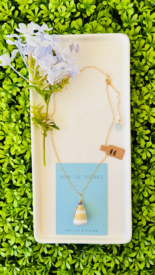 14K GF Cone Shell Necklace 16”