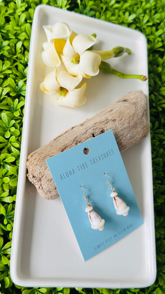 14K GF Stacked Cone Shell Earrings
