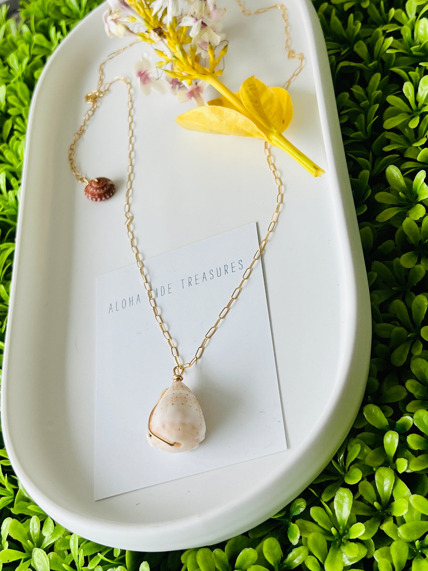 14K GF Abbreviated Cone Shell Necklace 20”