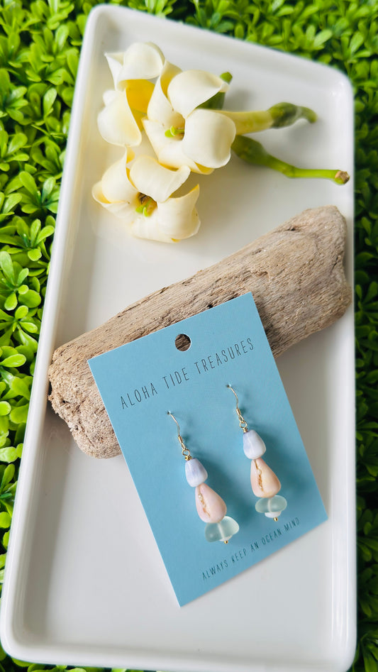 14K GF Stacked Cone Shell Earrings