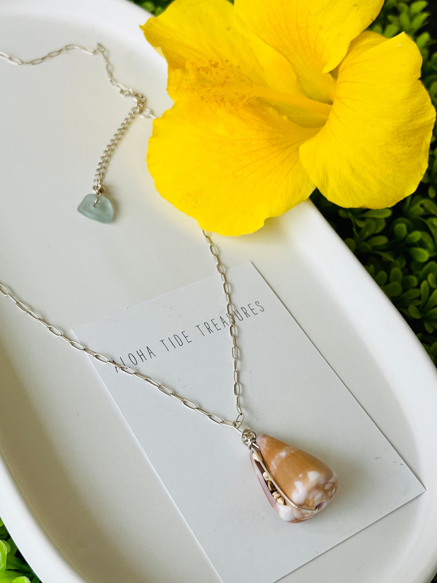 Sterling Silver Cone Shell Necklace 18”