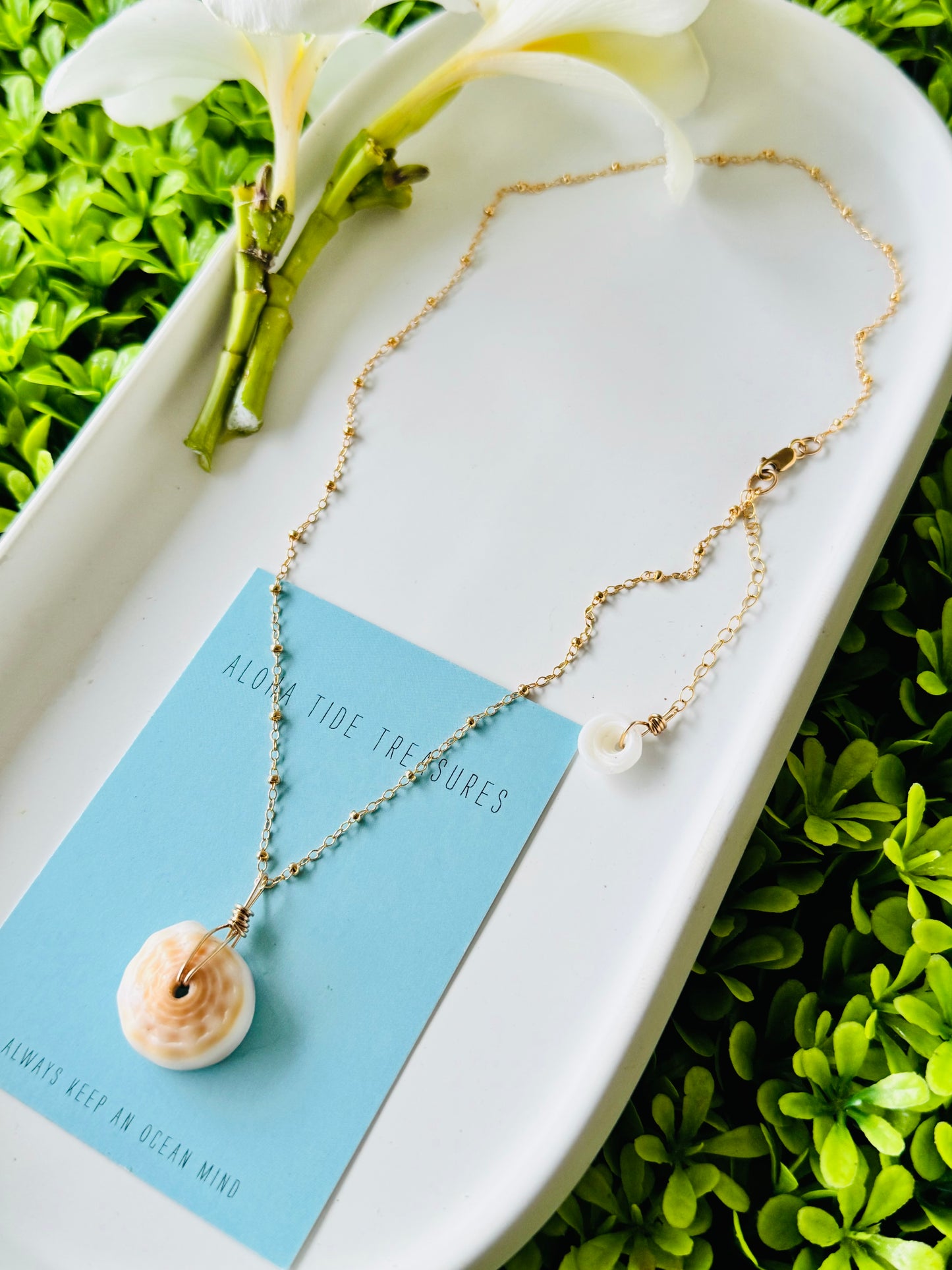 14K GF Puka Necklace 16”