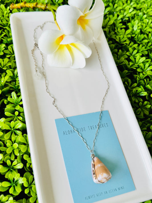 Sterling Silver Cone Shell Necklace 18”