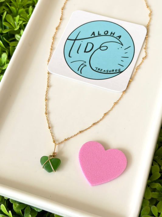 Heart Seaglass Necklace
