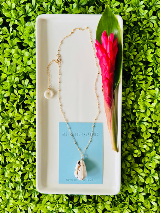 14K GF Flea Cone Shell Necklace 16”