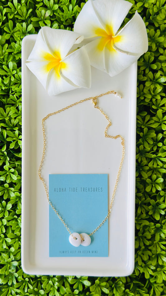 14K GF Floating Pukas Necklace 16”