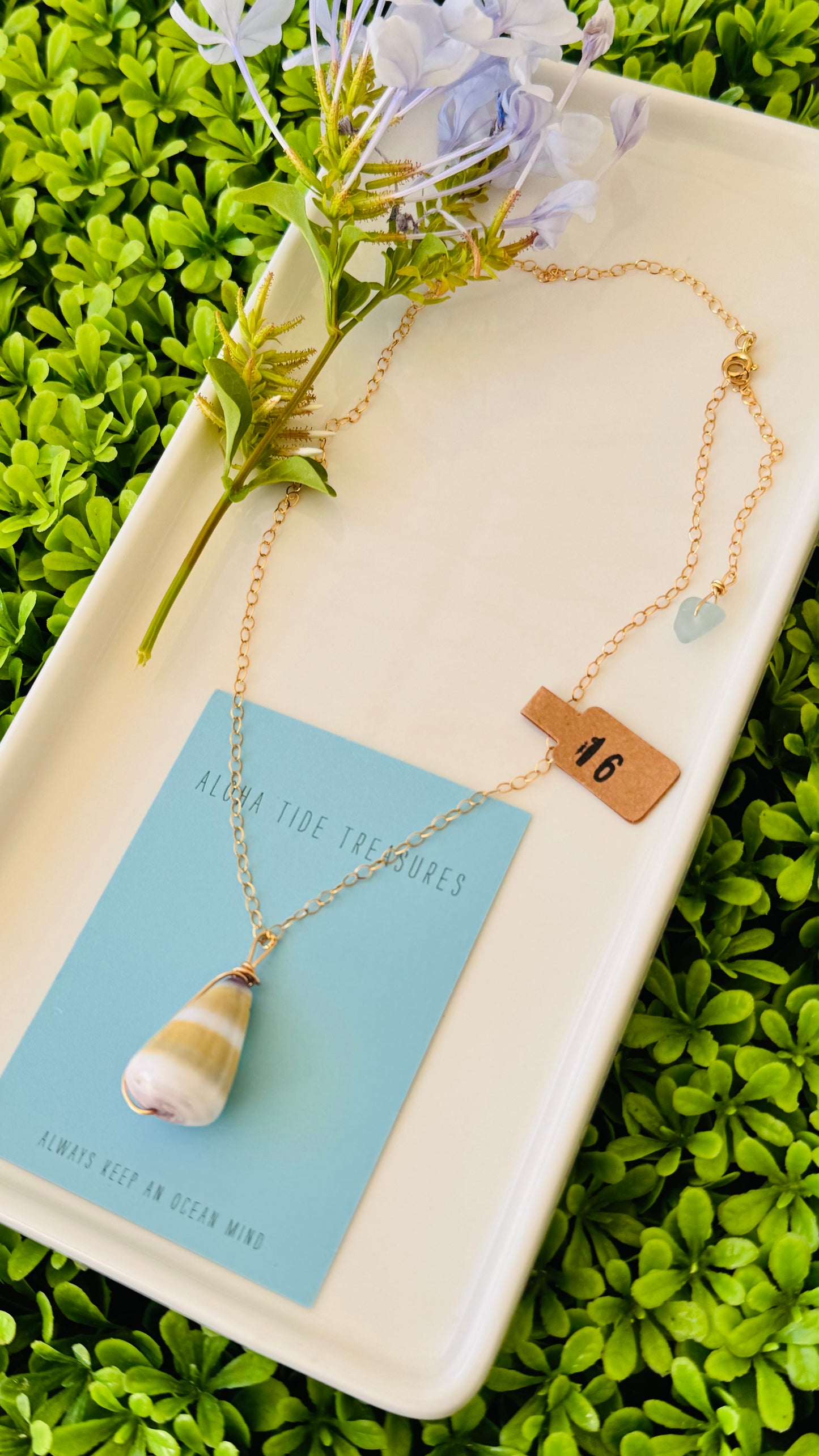 14K GF Cone Shell Necklace 16”