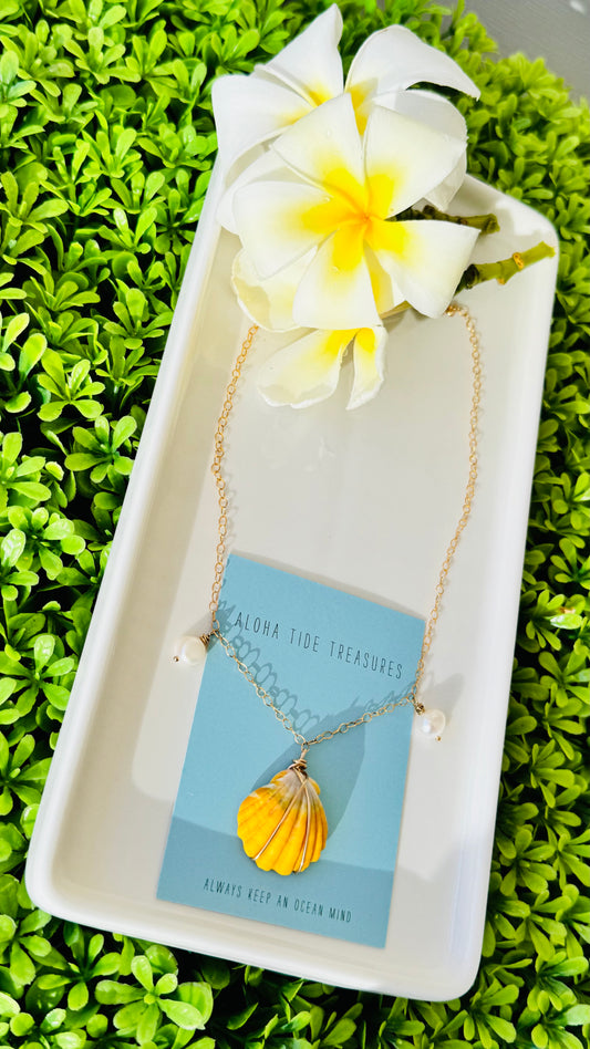 14K GF Sunrise Shell Necklace 16”