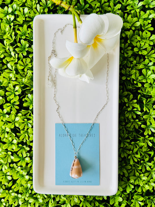 Sterling Silver Cone Shell Necklace 18”