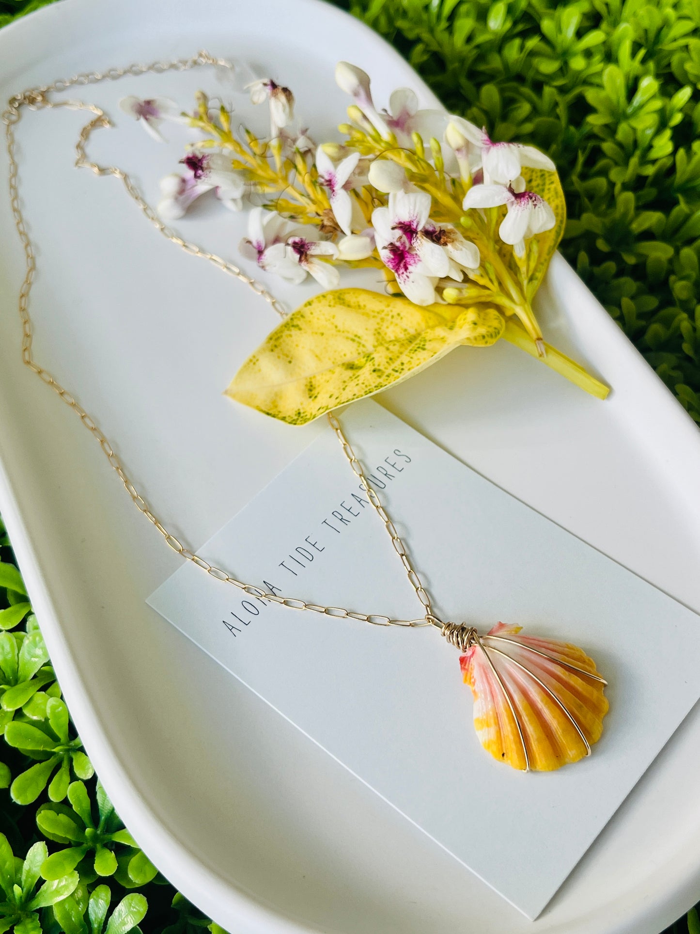 14K GF Sunrise Shell Necklace 16”