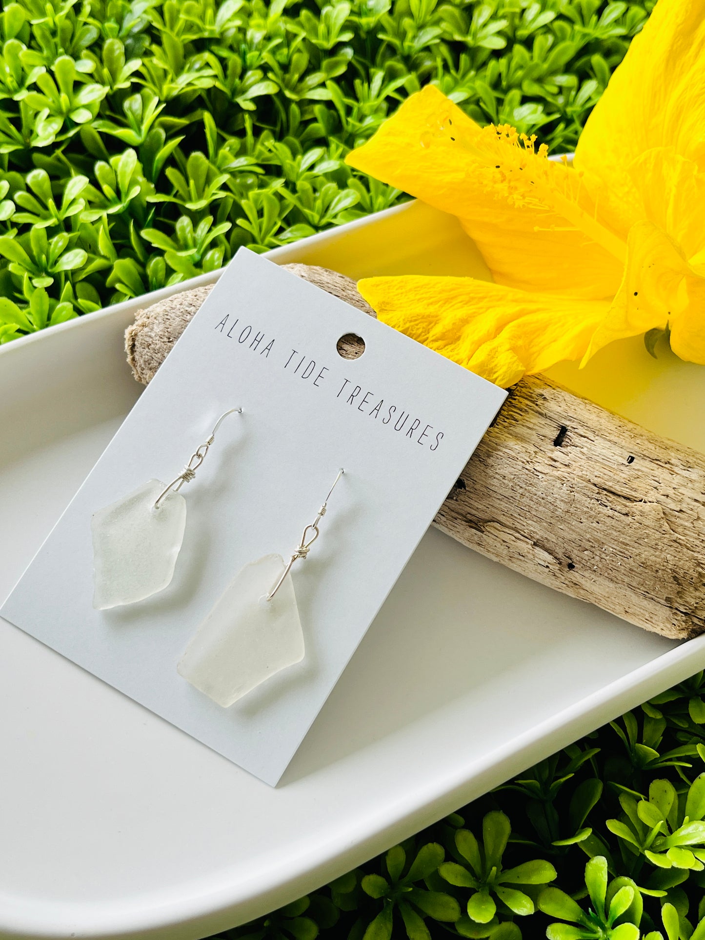 Sterling Silver Sea Glass Earrings