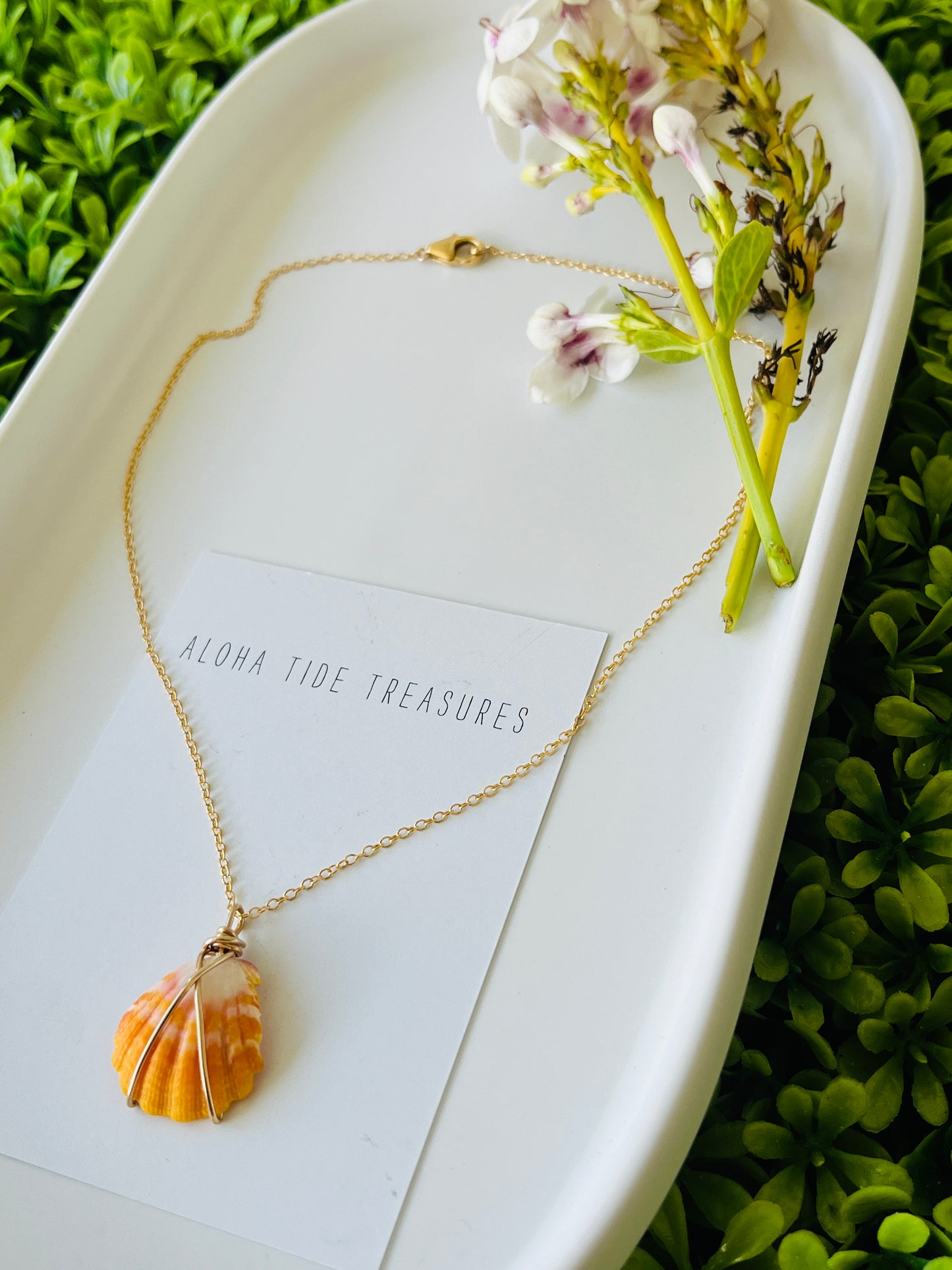 14K GF Sunrise Aloha Necklace 14”