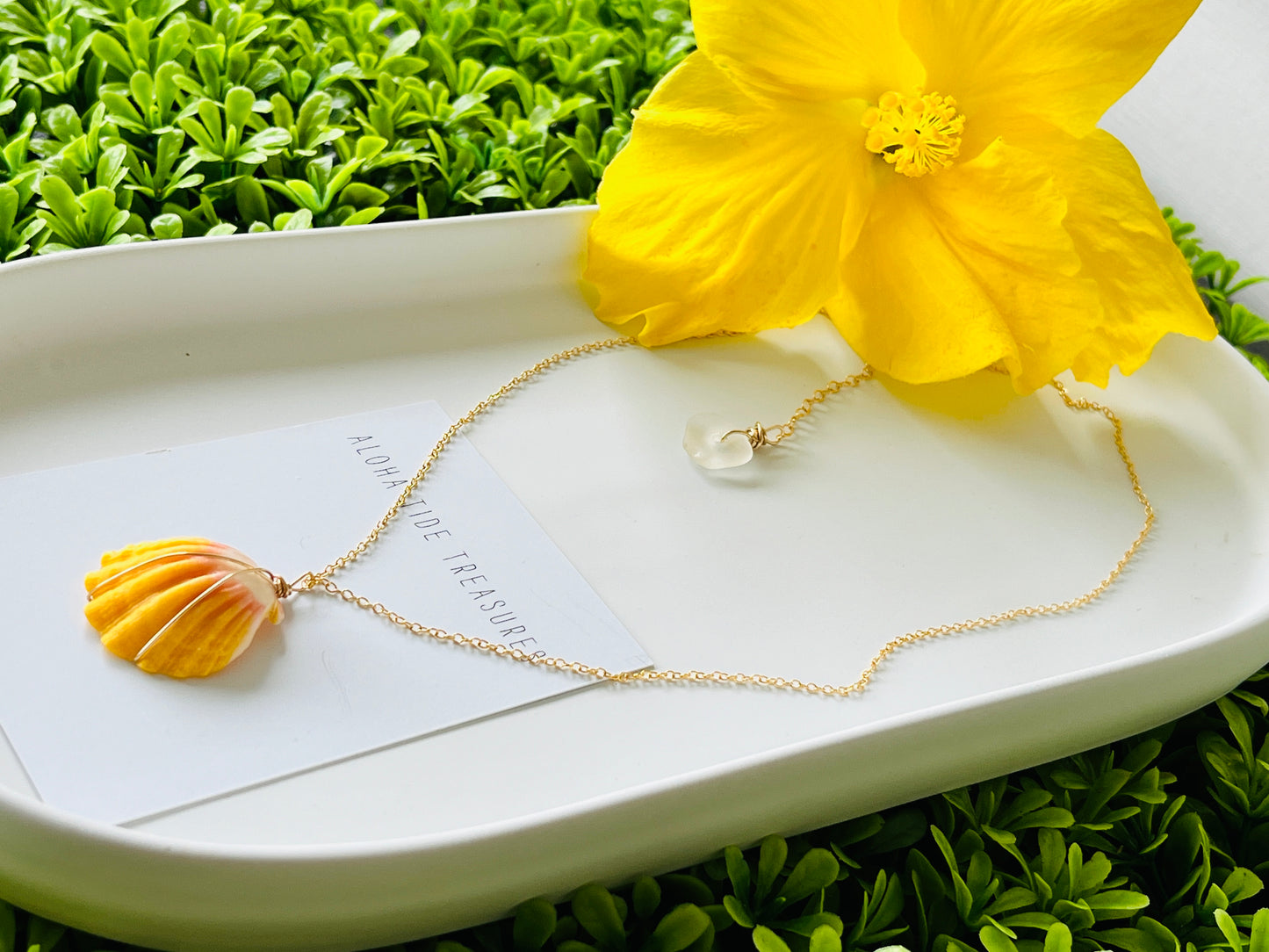 14K GF Sunrise Shell Necklace 16”