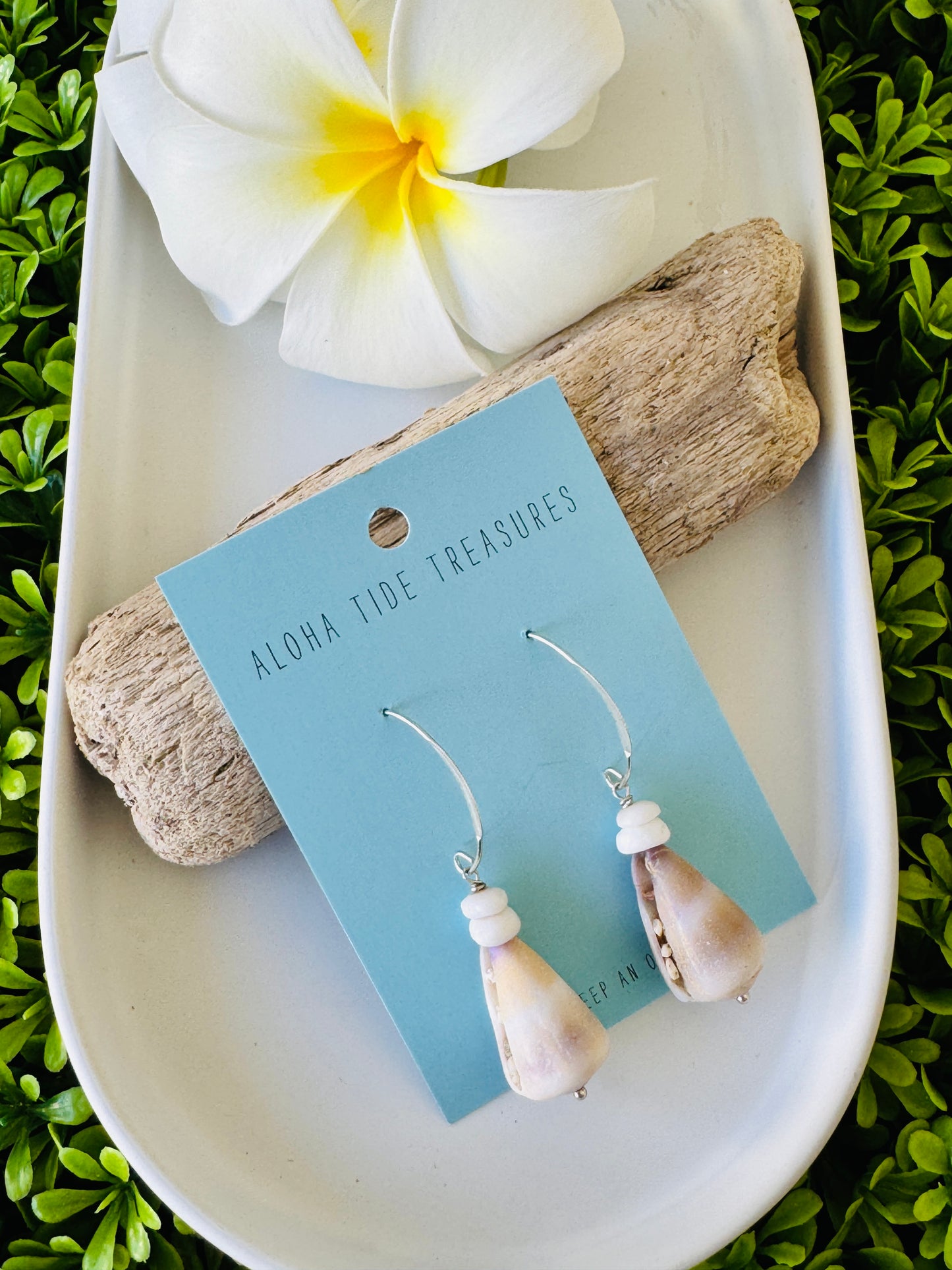 Sterling Silver Stacked Cone Shell Earrings