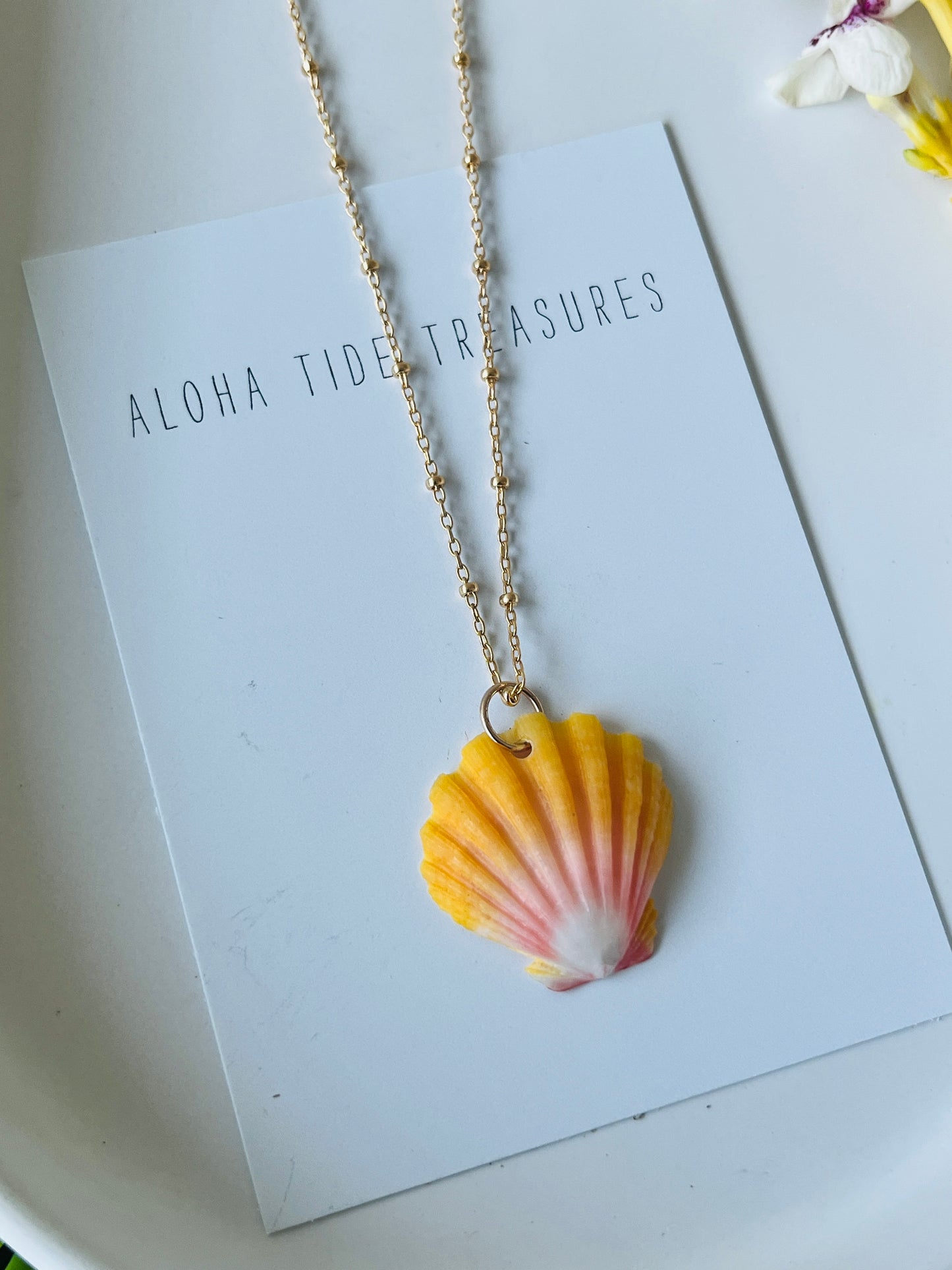 14K GF Sunrise Shell 16” Chain