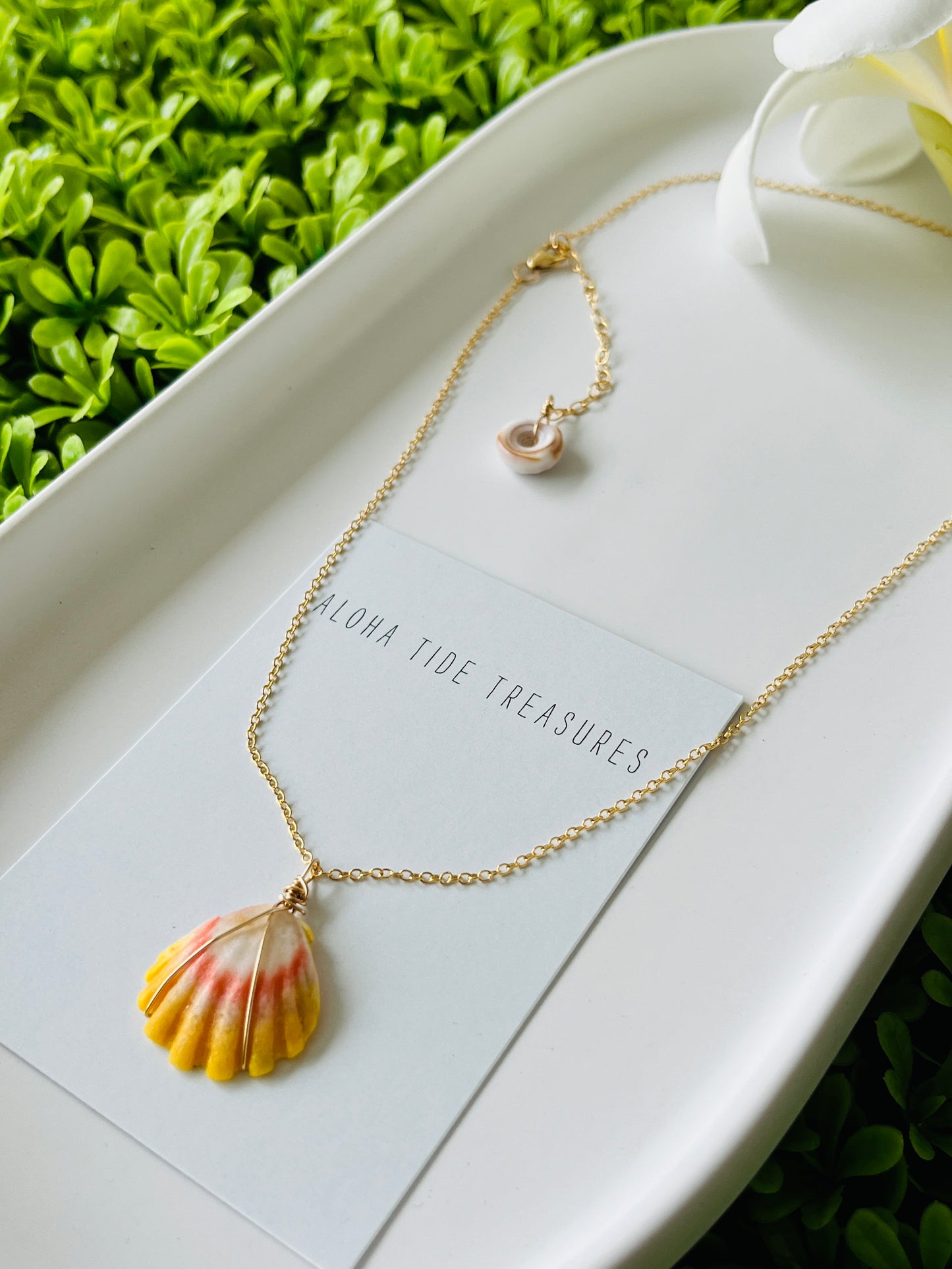14K GF Sunrise Shell Necklace 16”