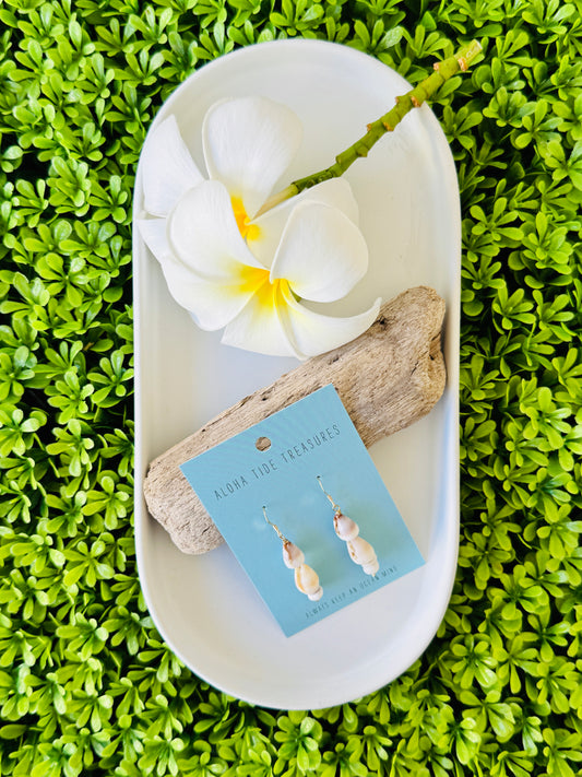 14K GF Stacked Cone Shell Earrings