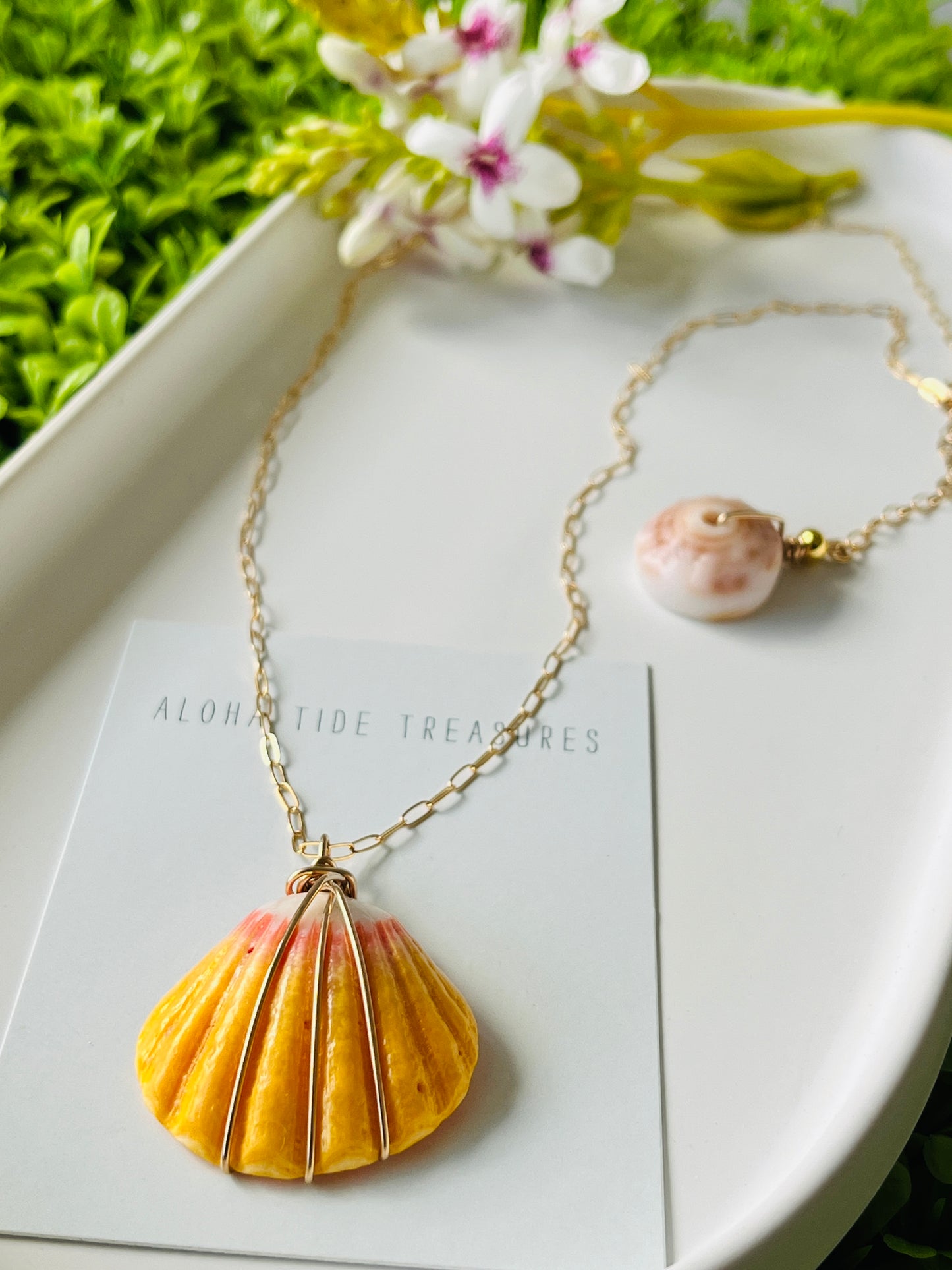 14K GF Sunrise Shell  Necklace 20”