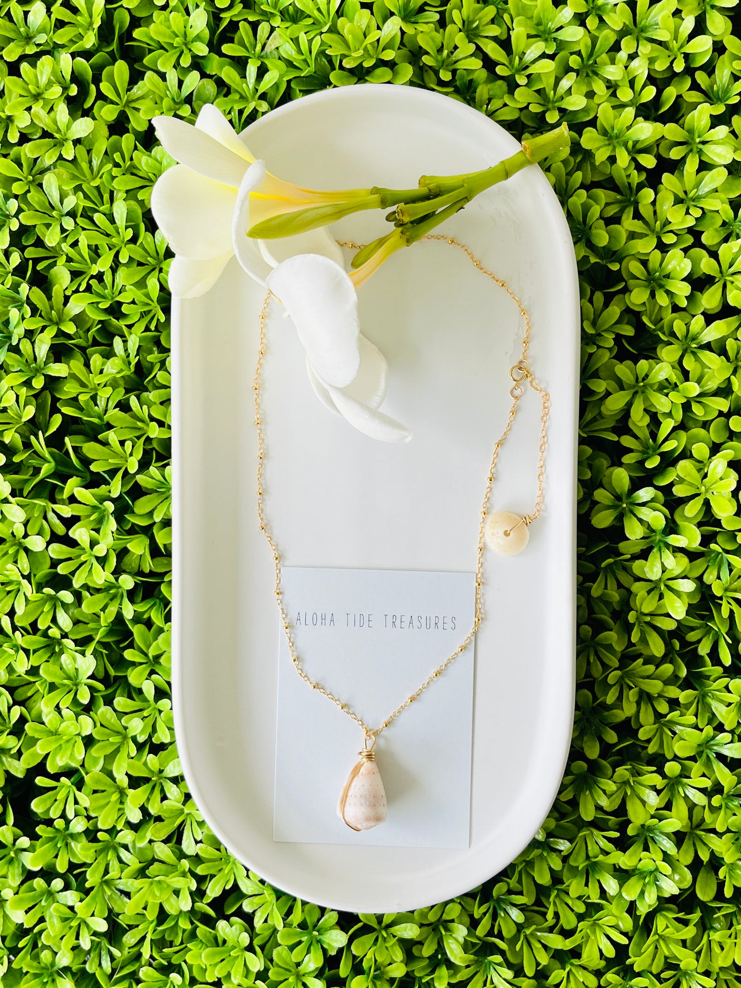 14K GF Abbreviated Cone Shell Necklace 16”